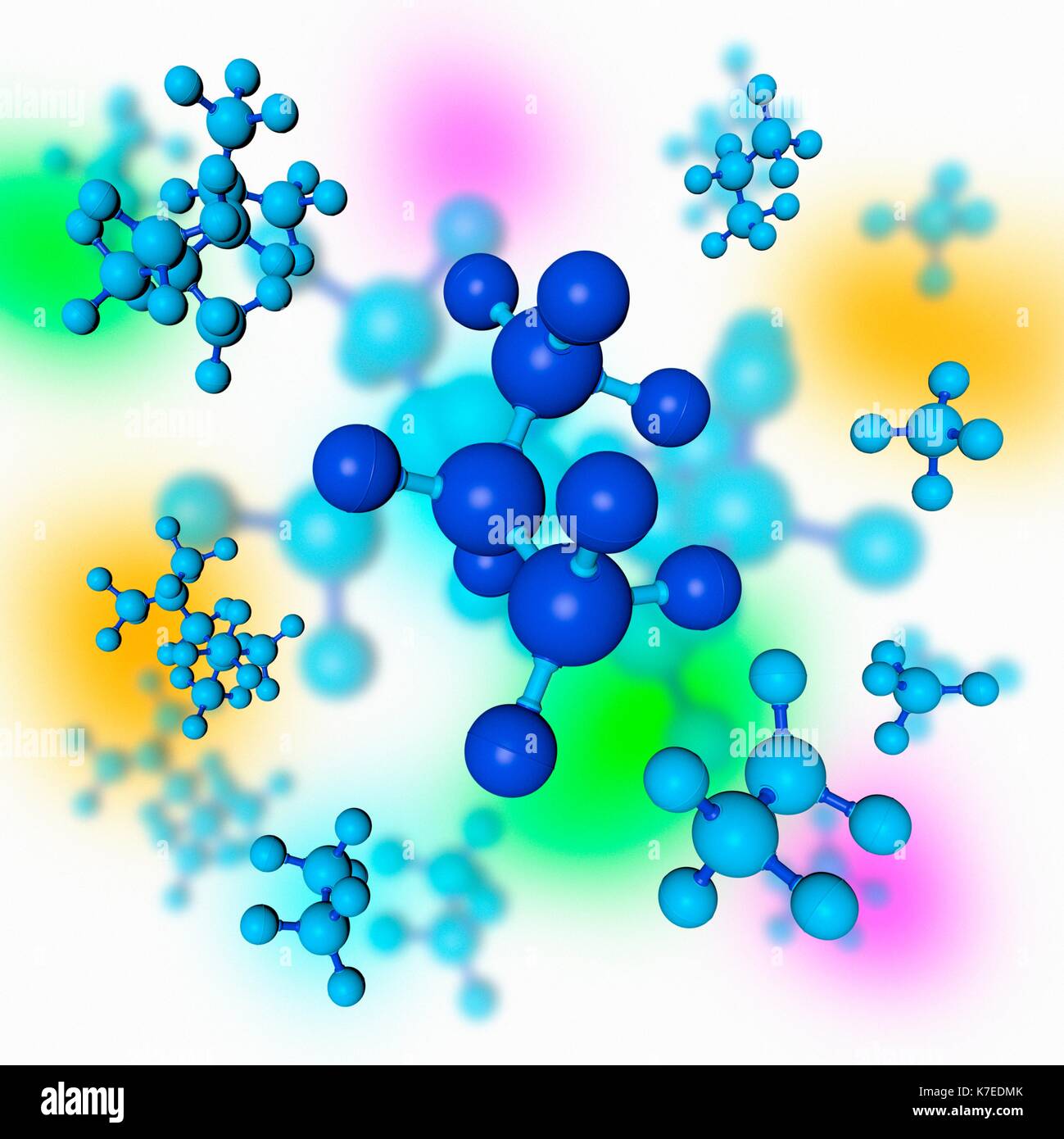 Moleküle, Illustration. Stockfoto
