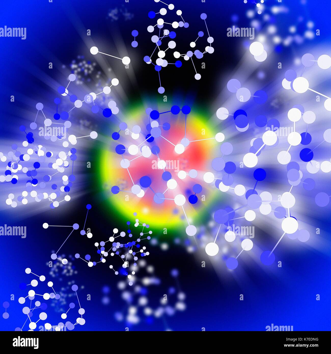 Moleküle, Illustration. Stockfoto