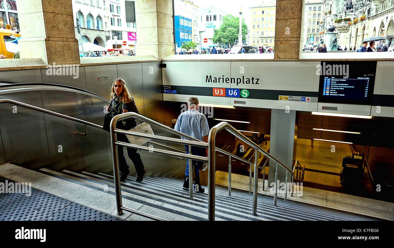 Marienplatz in München, Bayern, Deutschland Stockfoto
