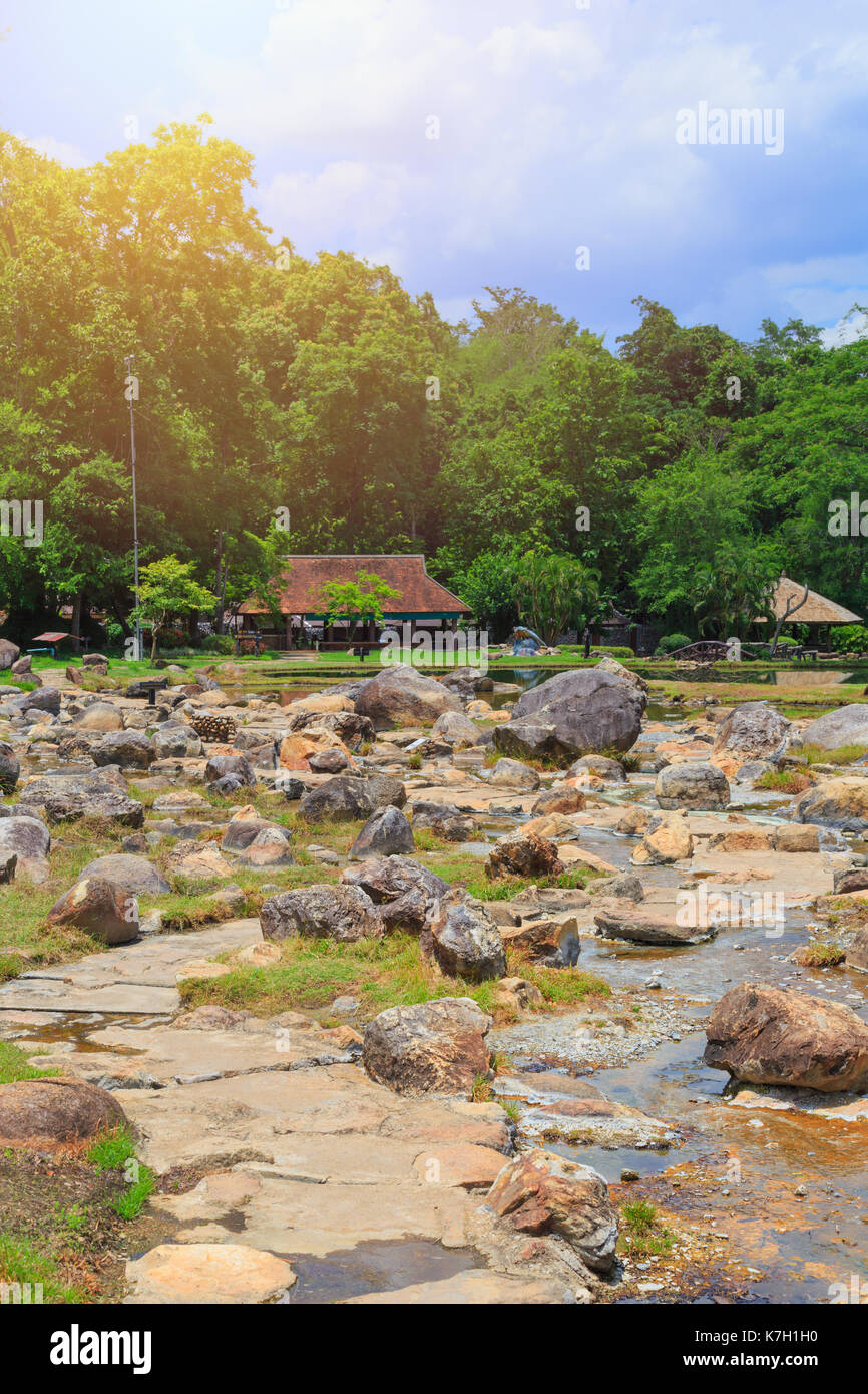 Chae Sohn heiße Quelle bei Chaeson Nationalpark, Lampang Thailand reise Lage Stockfoto
