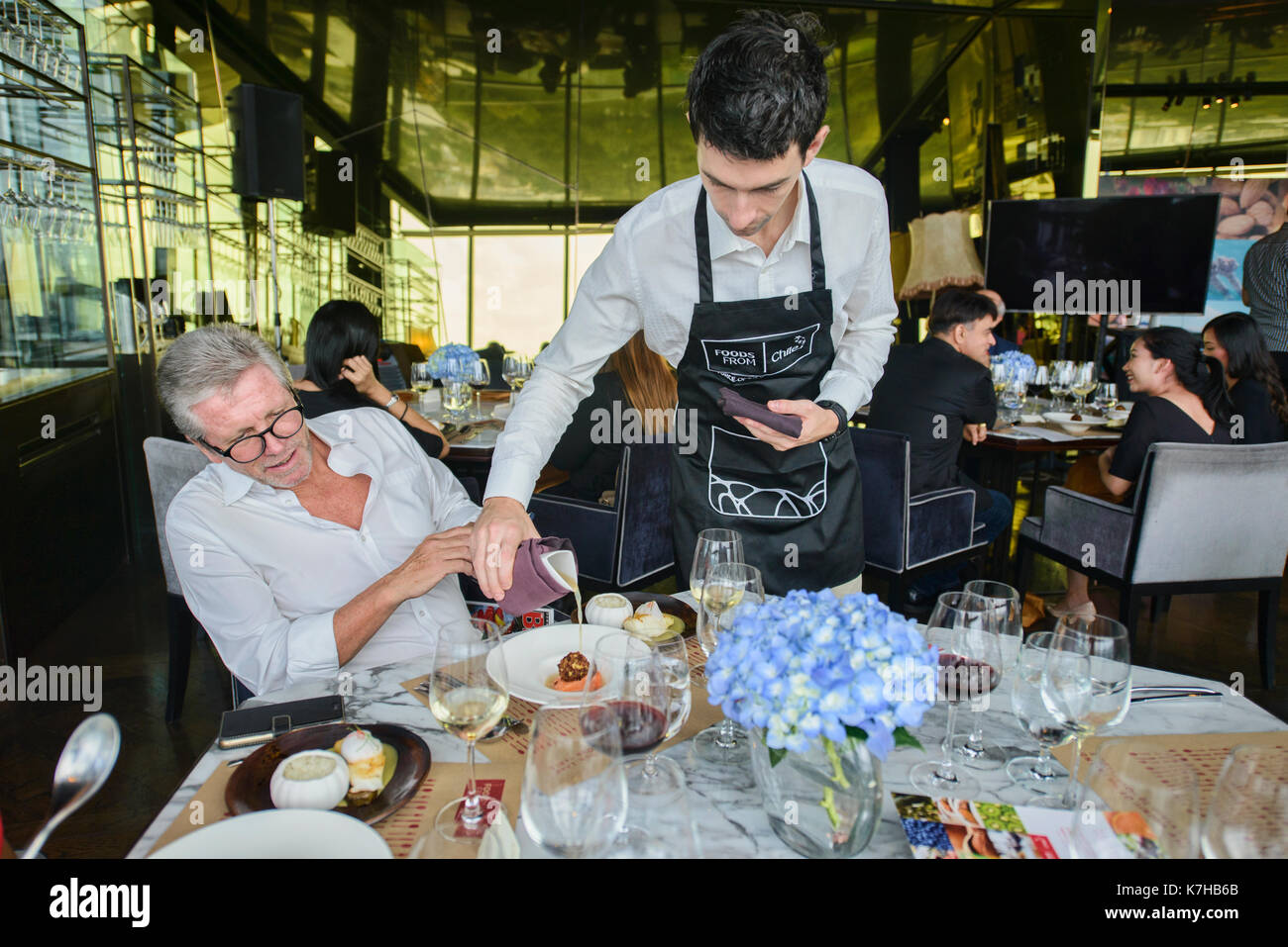 Fine Dining in Bangkok, Thailand Stockfoto