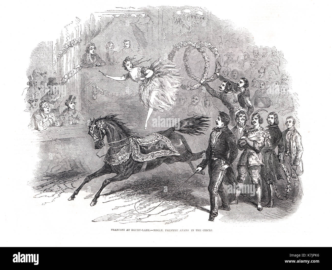 Palmrye Ana-to bei franconi's Circus, Drury Lane, London 1848 Stockfoto