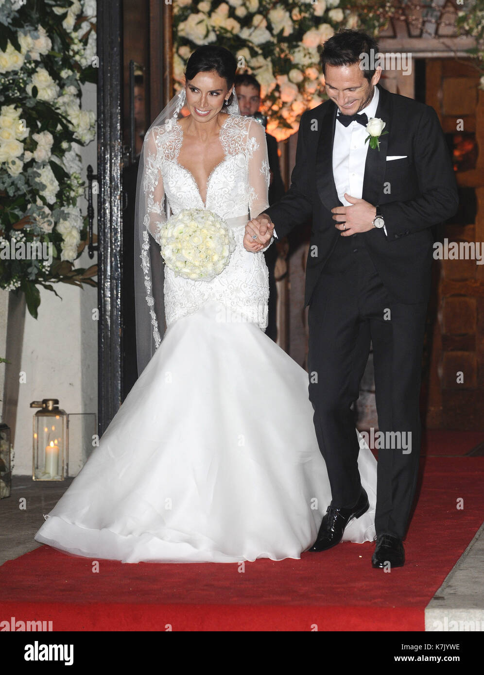 Foto muss Gutgeschrieben © Kate Grün/Alpha Presse 079965 20/12/2015 Frank Lampard und Christine Bleakley an ihrer Hochzeit in der St. Pauls Kirche in Knightsbridge, London statt. Stockfoto