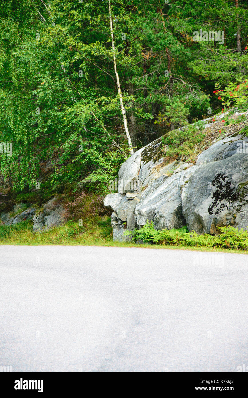 Felsformation, Schweden. Aufgenommen mit Nikon D5300 Stockfoto