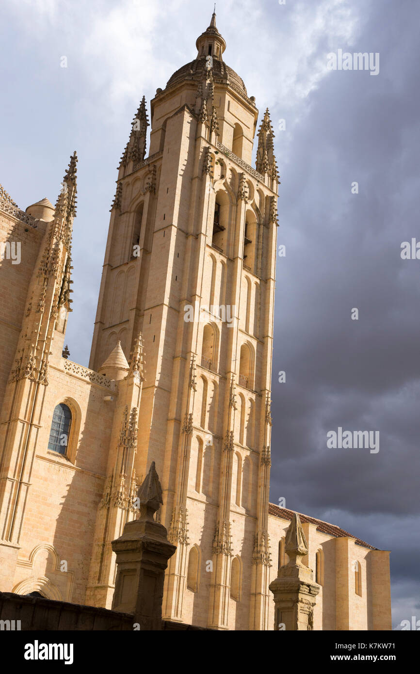 Die gotische römisch-katholische Kathedrale von Segovia, Spanien Stockfoto