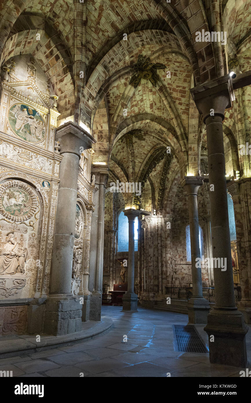 Detail des Inneren der Römisch-katholische Kathedrale von Avila, Kathedrale de Avila, Spanien Stockfoto