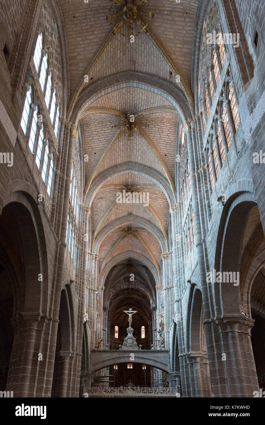 Detail des Inneren der Römisch-katholische Kathedrale von Avila, Kathedrale de Avila, Spanien Stockfoto