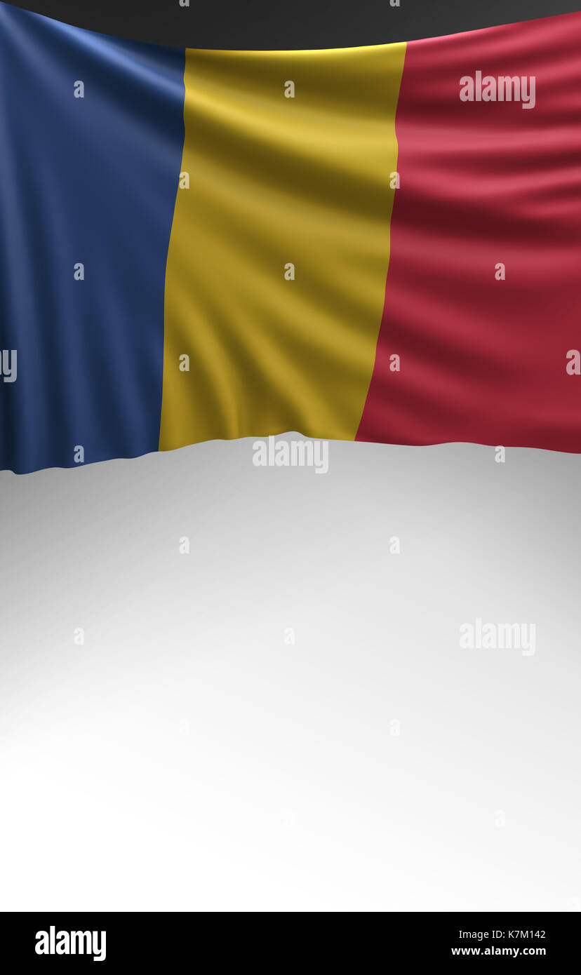 Fahne Rumänien Dichtung, rumänische Flagge (3D Render) Stockfoto