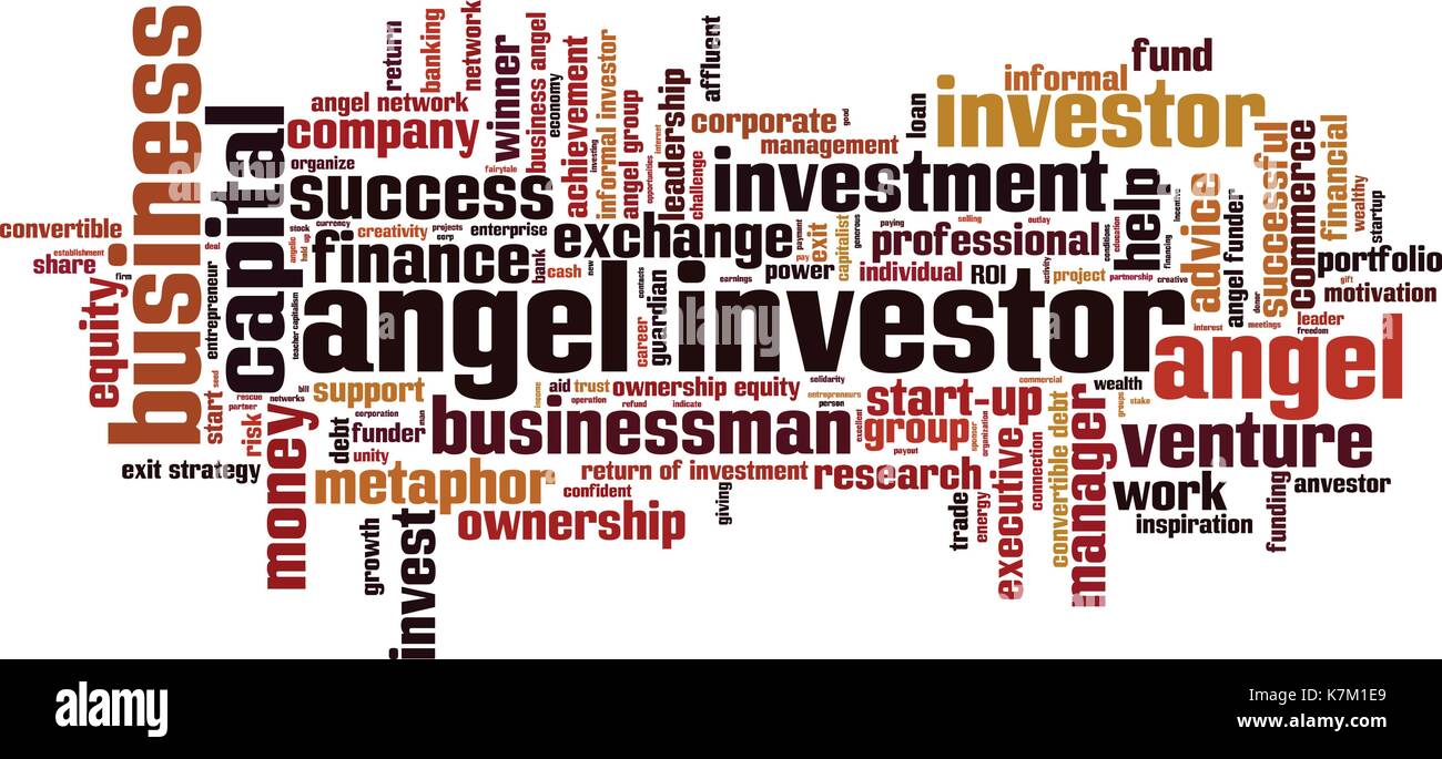 Angel Investor Wort cloud Konzept. Vector Illustration Stock Vektor