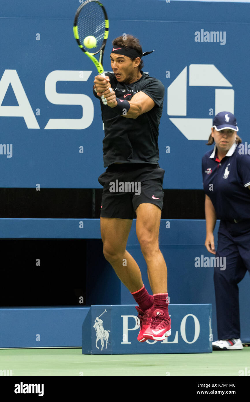 Rafael Nadal (ESP) Sieger der männlichen Singles Finale bei den US Open Tennis Championships 2017 Stockfoto