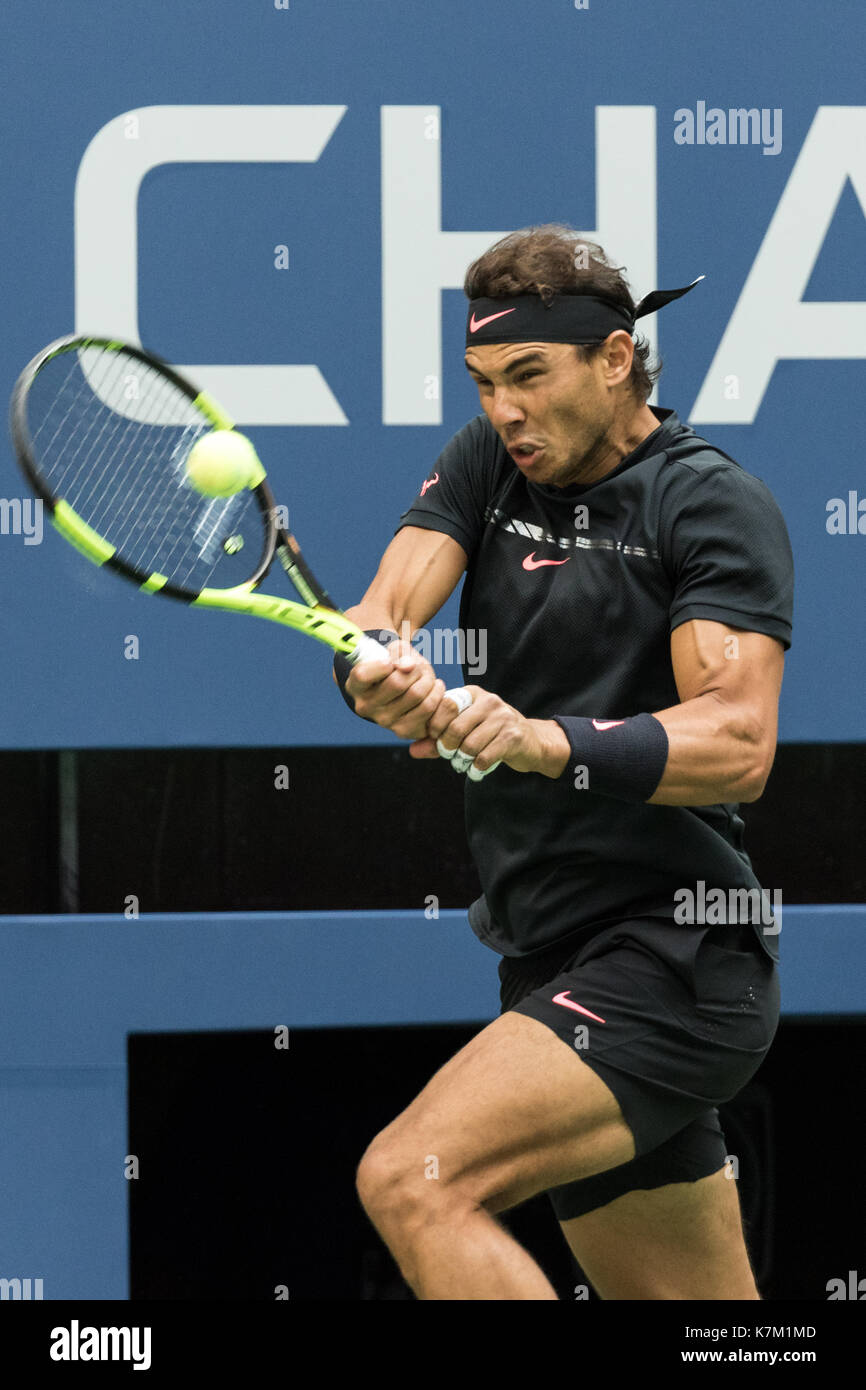 Rafael Nadal (ESP) Sieger der männlichen Singles Finale bei den US Open Tennis Championships 2017 Stockfoto