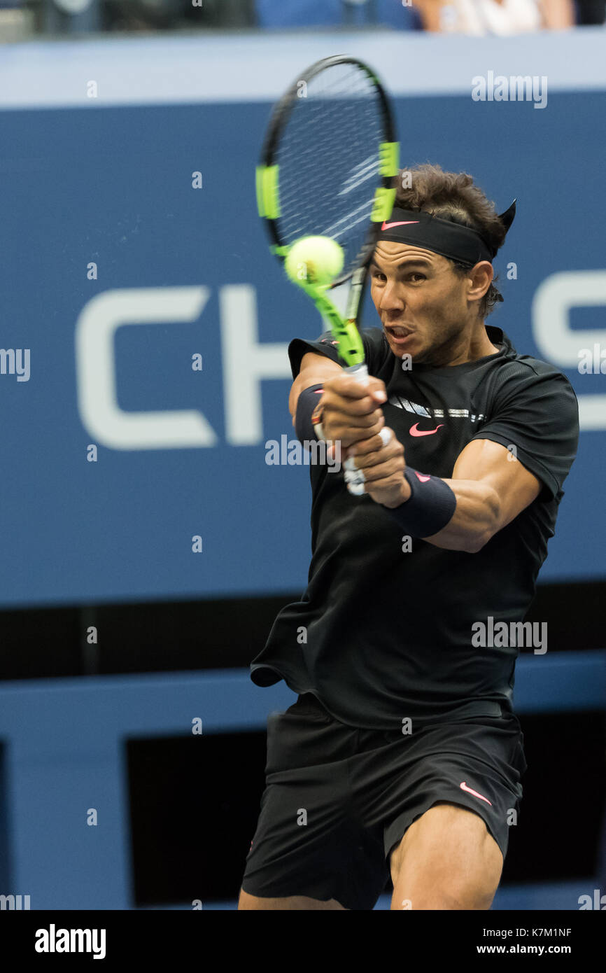 Rafael Nadal (ESP) Sieger der männlichen Singles Finale bei den US Open Tennis Championships 2017 Stockfoto