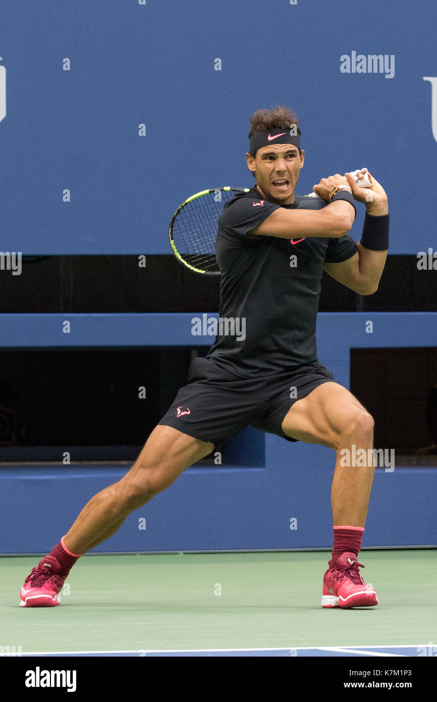 Rafael Nadal (ESP) Sieger der männlichen Singles Finale bei den US Open Tennis Championships 2017 Stockfoto