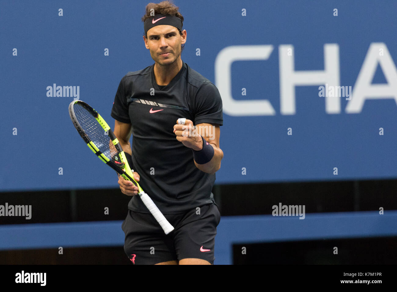 Rafael Nadal (ESP) Sieger der männlichen Singles Finale bei den US Open Tennis Championships 2017 Stockfoto