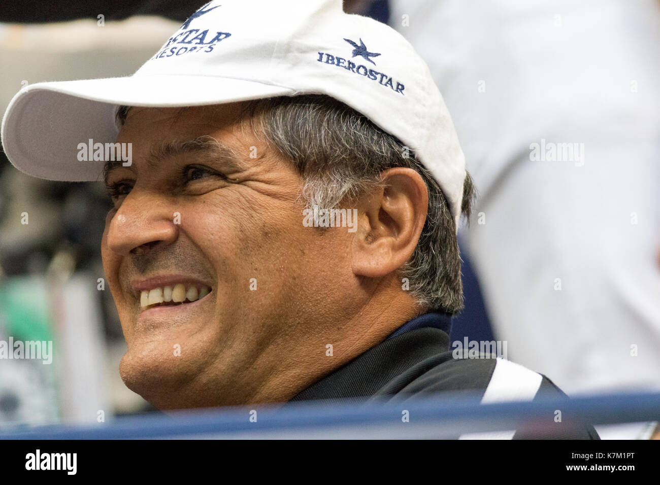 Toni Nadal ist der Onkel und Trainer der Tennisspieler Rafael Nadal (ESP) Sieger der männlichen Singles Finale bei den US Open Tennis Championships 2017 Stockfoto
