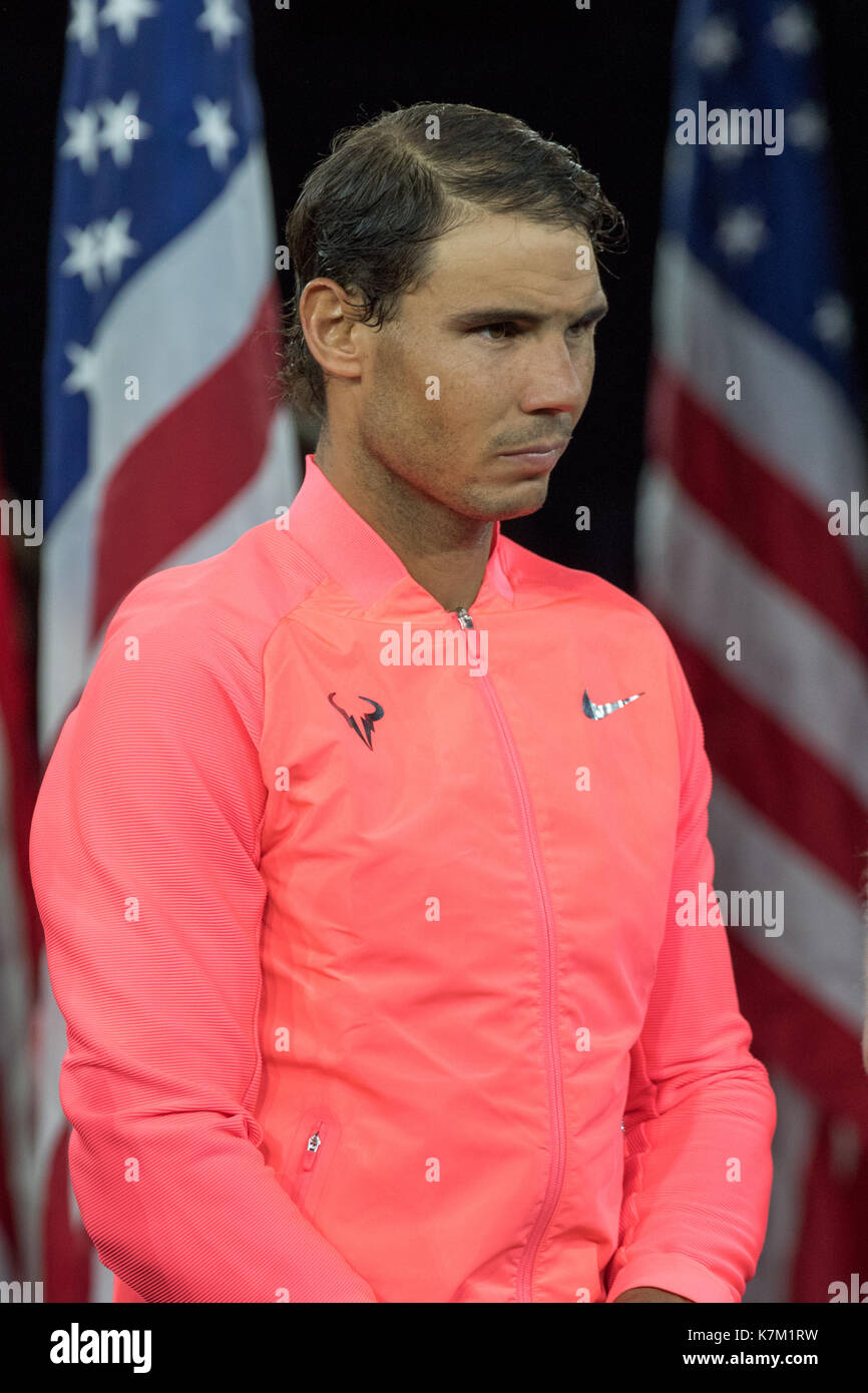 Rafael Nadal (ESP) Sieger der männlichen Singles Finale bei den US Open Tennis Championships 2017 Stockfoto