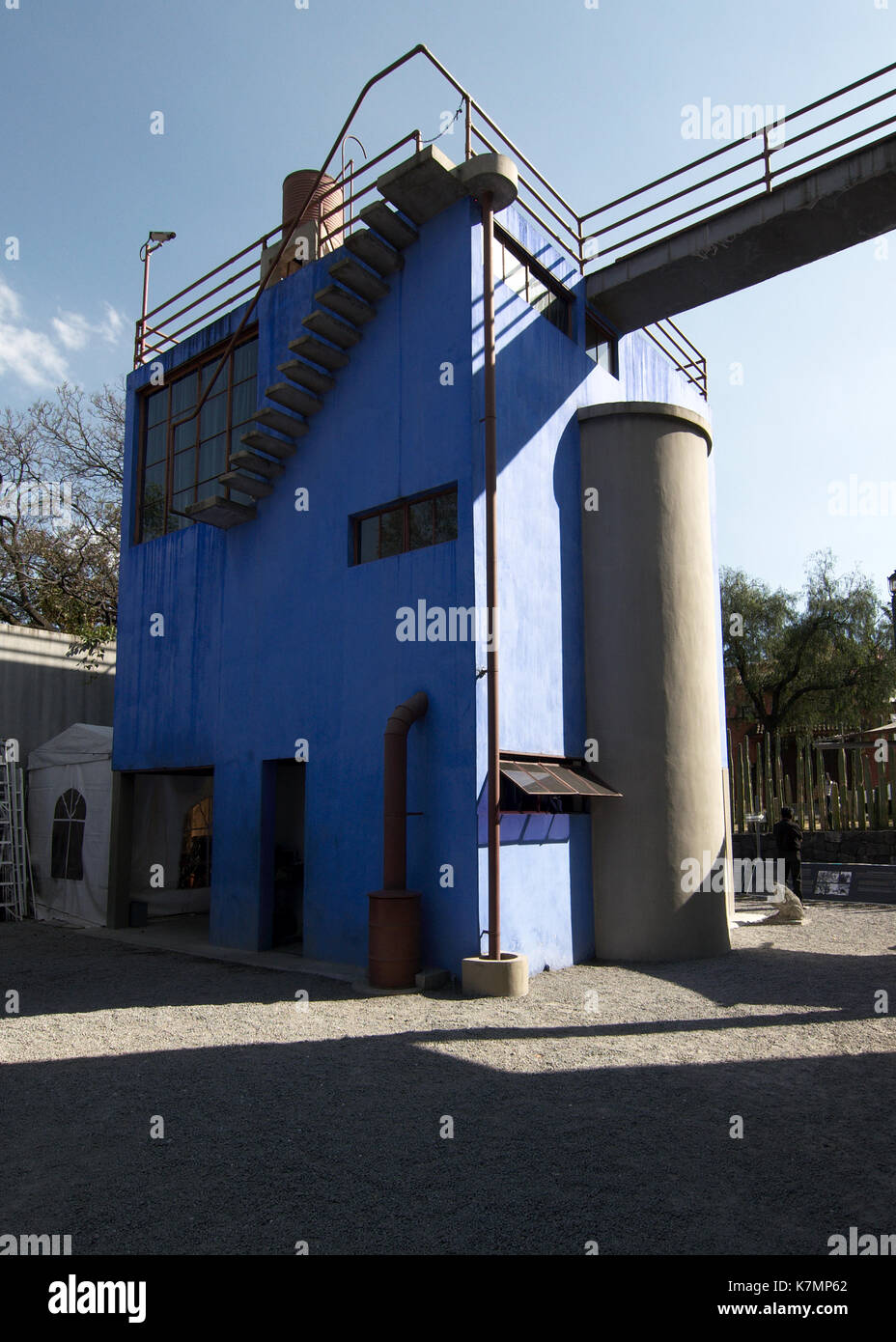 Mexiko City, Mexiko - 2013: Haus Studio Museum von Diego Rivera und Frida Kahlo, in San Angel entfernt. Architekt: Juan O'Gorman. Stockfoto