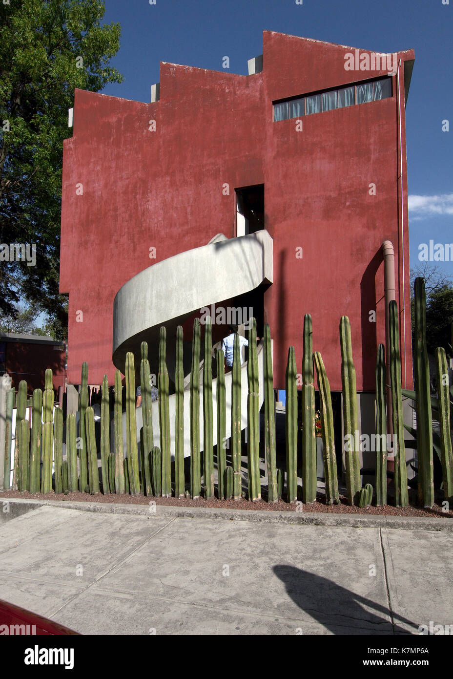 Mexiko City, Mexiko - 2013: Haus Studio Museum von Diego Rivera und Frida Kahlo, in San Angel entfernt. Architekt: Juan O'Gorman. Stockfoto