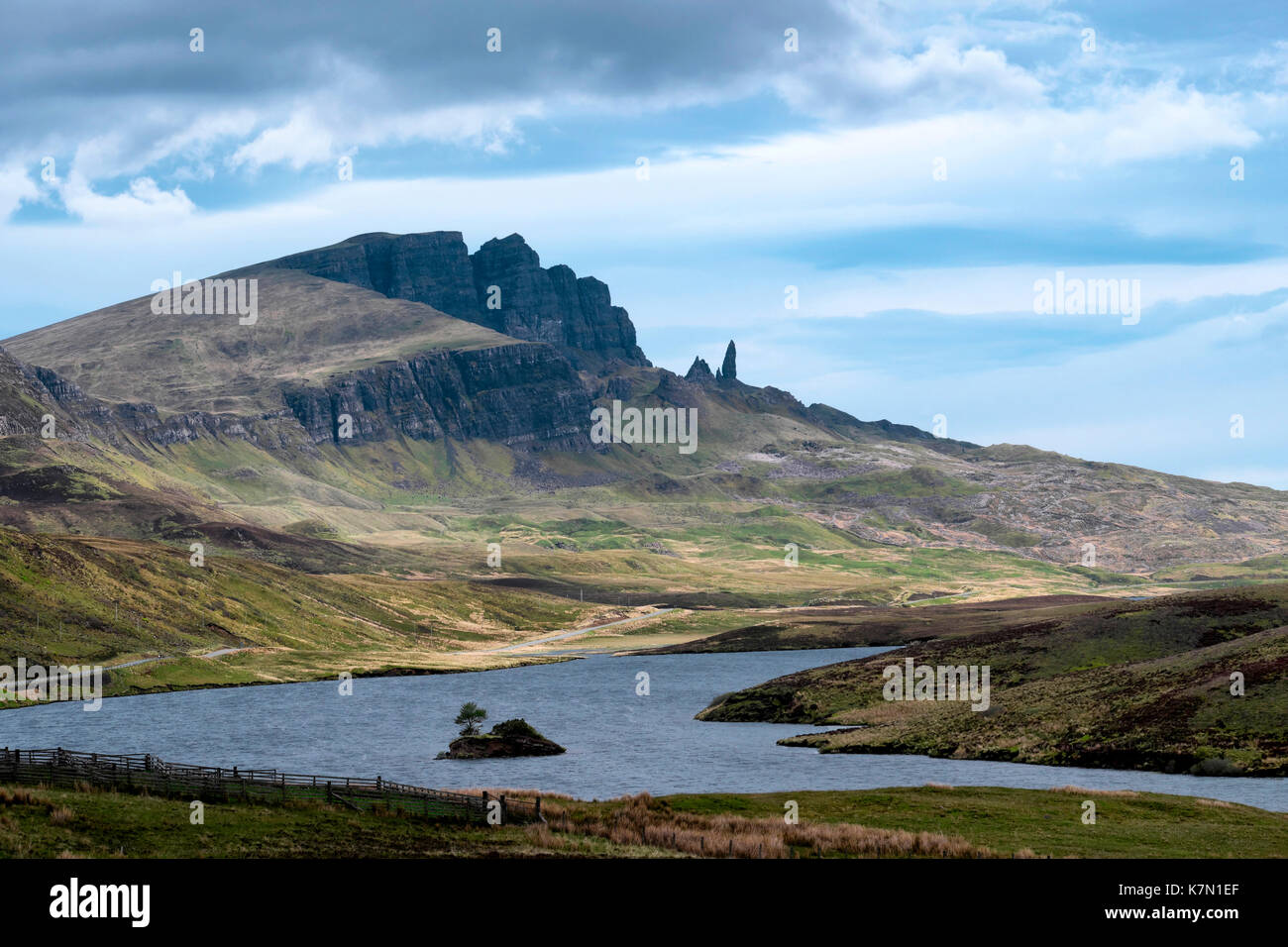 Rock Nadel des alten Mannes Storr, Isle of Skye, Innere Hebriden, Schottland, Großbritannien Stockfoto