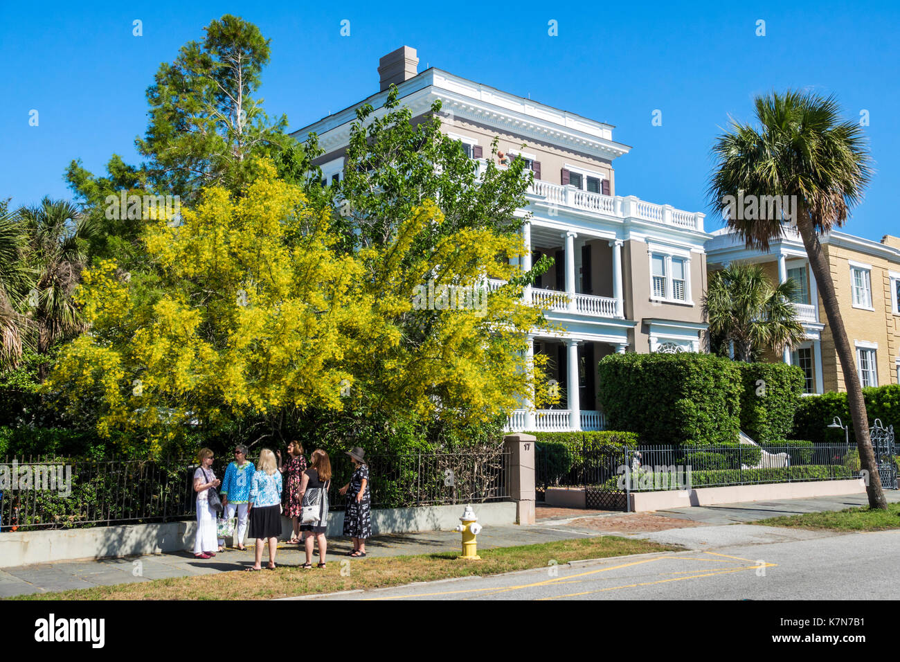 Charleston South Carolina, am Wasser, The Battery, historisches Haus, Architektur, SC170516021 Stockfoto