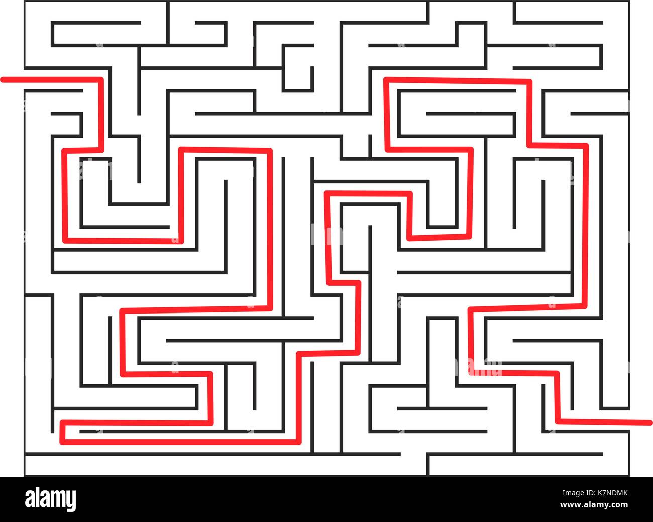 Gelöst Labyrinth Vektor symbol Icon Design. Schöne Abbildung auf weißem Hintergrund Stock Vektor
