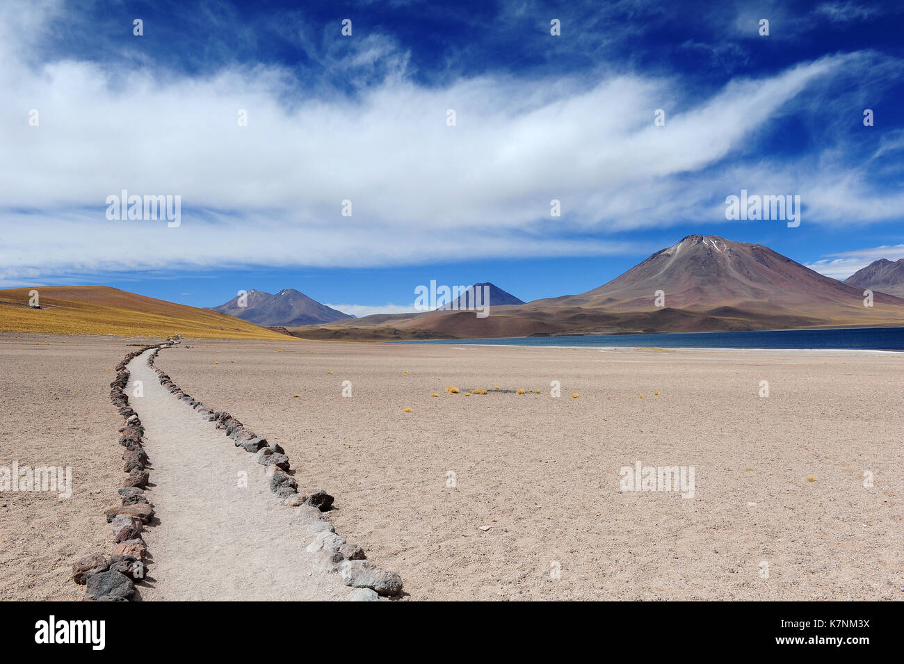 Der Weg zur Laguna Miscanti, Atacama, Chile Stockfoto