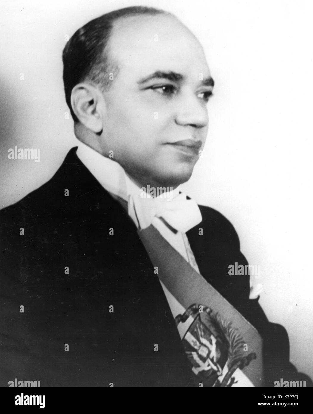 Formale Portrait von Hector B Trujillo, Präsident der Dominikanischen Republik, 1956. Stockfoto
