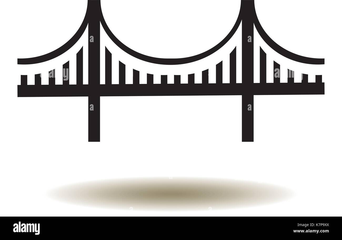 Vector Illustration der Golden Gate Bridge Symbol Stock Vektor