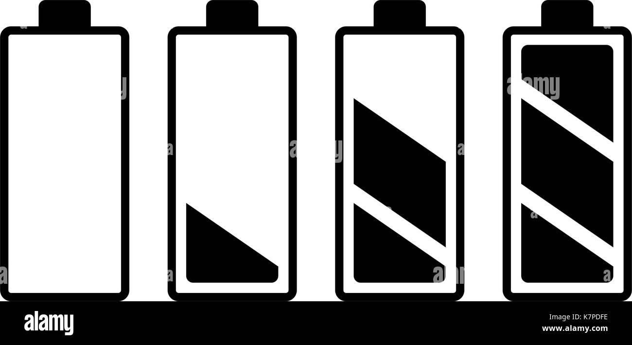 Ladezustand der Batterie Vektor symbol Icon Design. Schöne Abbildung auf weißem Hintergrund Stock Vektor