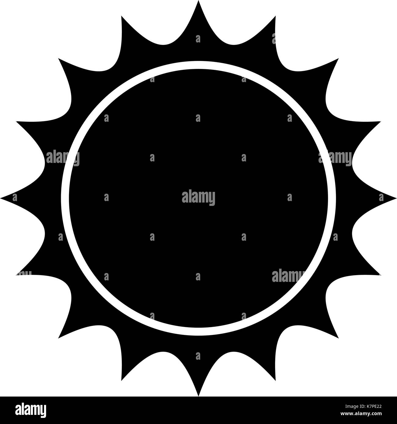 Sun silhouette Vektor symbol Icon Design. Schöne Abbildung auf weißem Hintergrund Stock Vektor Sun silhouette Vektor symbol Icon Design. Schöne Abbildung auf weißem Hintergrund Stock Vektor