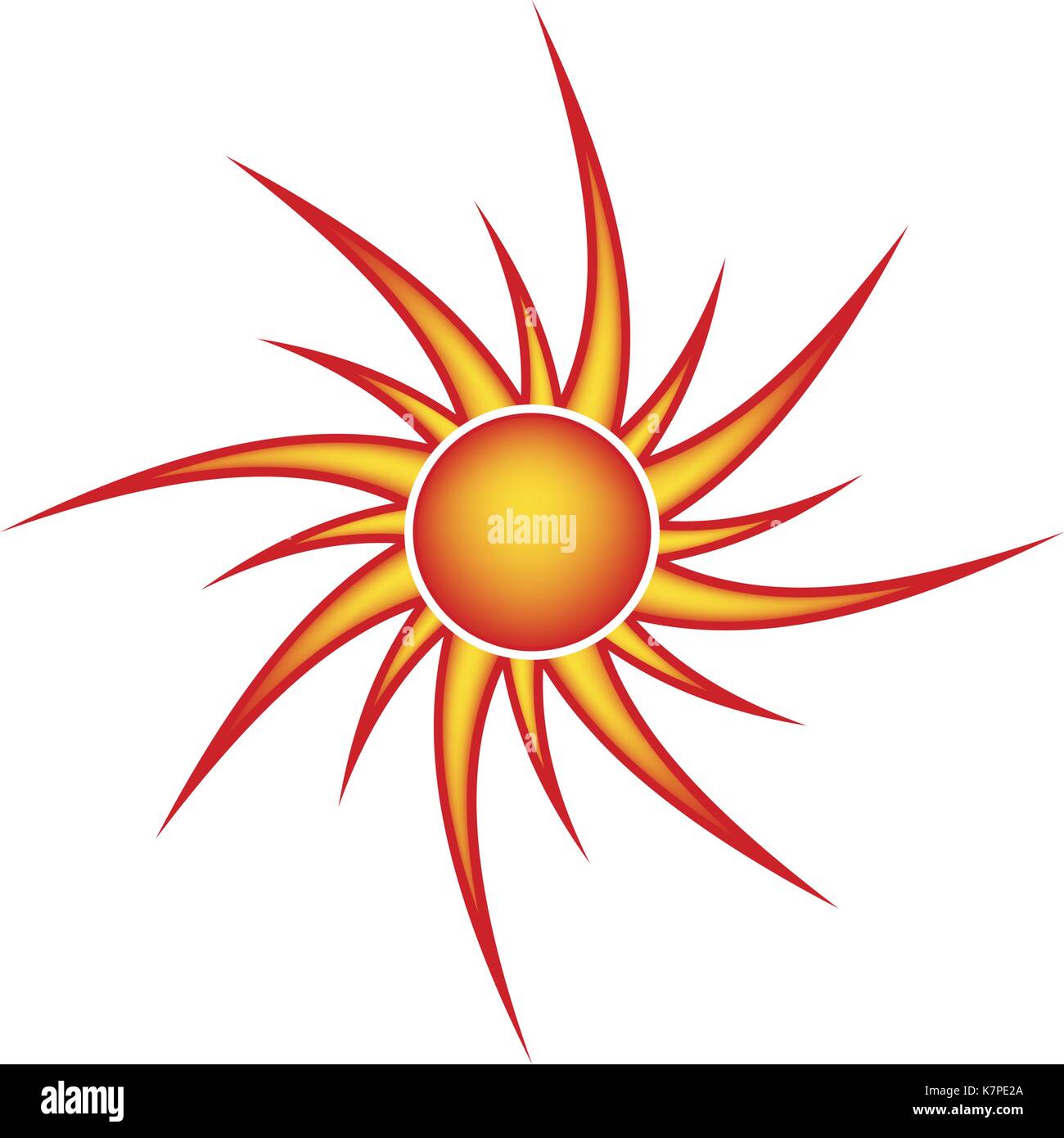 Sun Vektor symbol Icon Design. Schöne Abbildung auf weißem Hintergrund Stock Vektor Sun Vektor symbol Icon Design. Schöne Abbildung auf weißem Hintergrund Stock Vektor