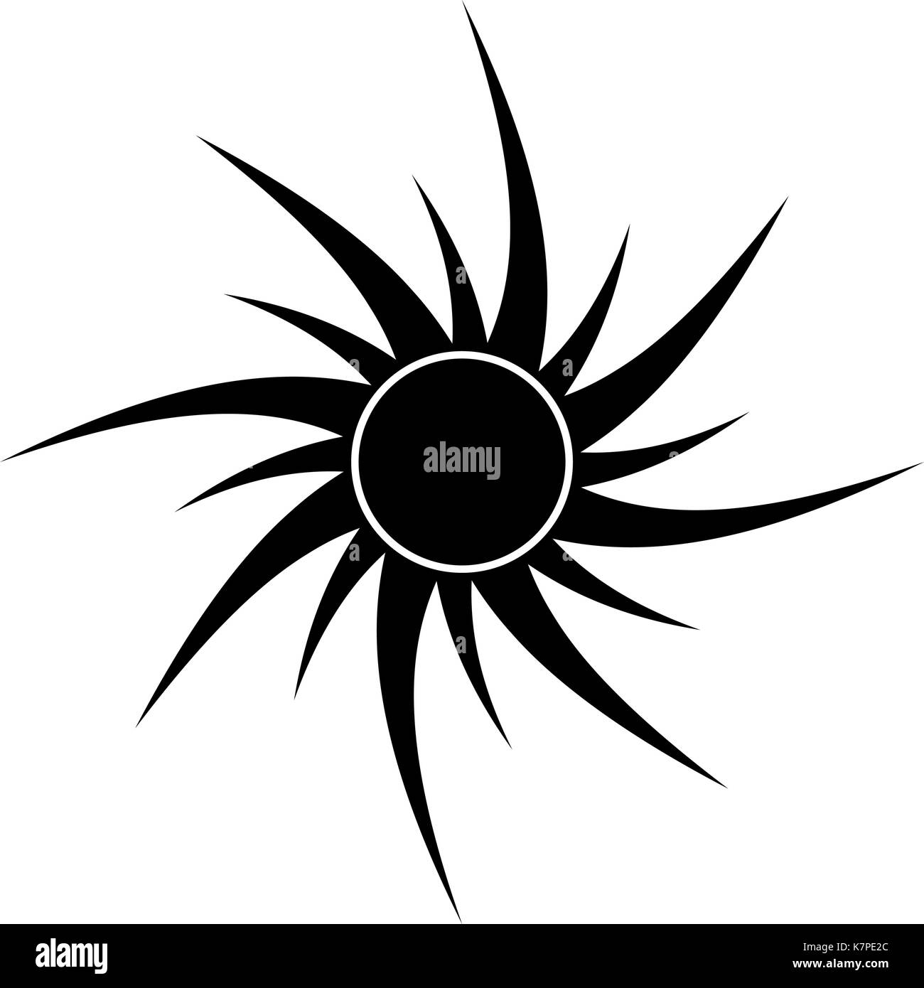 Sun silhouette Vektor symbol Icon Design. Schöne Abbildung auf weißem Hintergrund Stock Vektor Sun silhouette Vektor symbol Icon Design. Schöne Abbildung auf weißem Hintergrund Stock Vektor