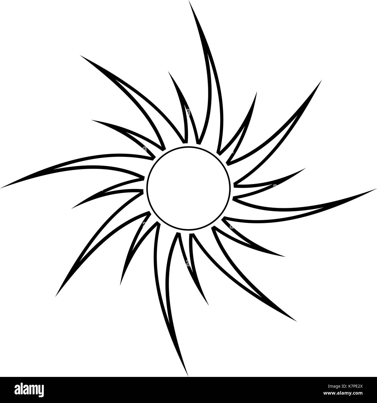 Sun silhouette Vektor symbol Icon Design. Schöne Abbildung auf weißem Hintergrund Stock Vektor Sun silhouette Vektor symbol Icon Design. Schöne Abbildung auf weißem Hintergrund Stock Vektor