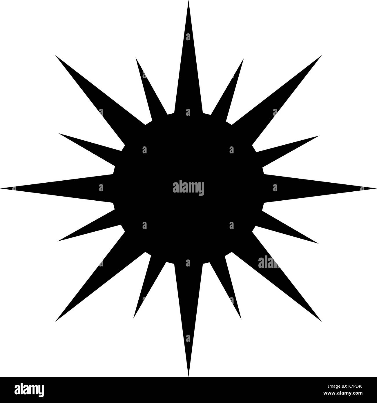 Sun silhouette Vektor symbol Icon Design. Schöne Abbildung auf weißem Hintergrund Stock Vektor Sun silhouette Vektor symbol Icon Design. Schöne Abbildung auf weißem Hintergrund Stock Vektor