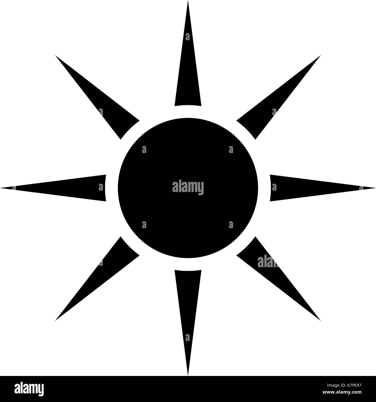 Sun silhouette Vektor symbol Icon Design. Schöne Abbildung auf weißem Hintergrund Stock Vektor Sun silhouette Vektor symbol Icon Design. Schöne Abbildung auf weißem Hintergrund Stock Vektor