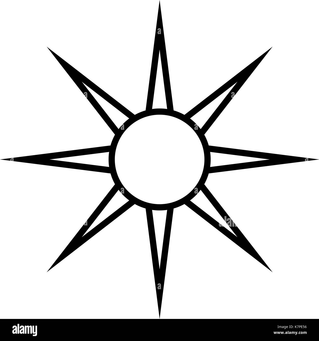 Sun silhouette Vektor symbol Icon Design. Schöne Abbildung auf weißem Hintergrund Stock Vektor Sun silhouette Vektor symbol Icon Design. Schöne Abbildung auf weißem Hintergrund Stock Vektor