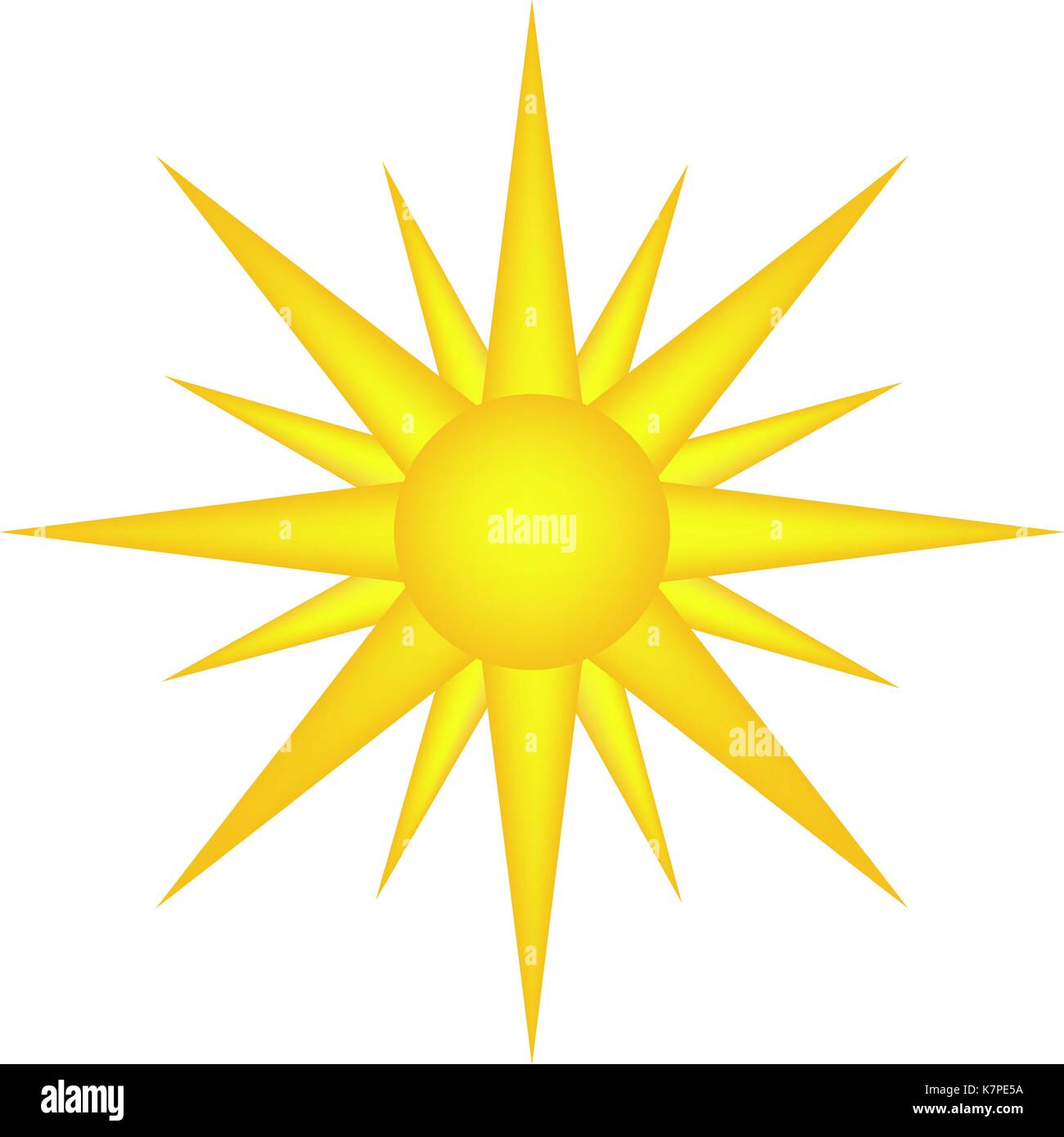 Sun Vektor symbol Icon Design. Schöne Abbildung auf weißem Hintergrund Stock Vektor Sun Vektor symbol Icon Design. Schöne Abbildung auf weißem Hintergrund Stock Vektor