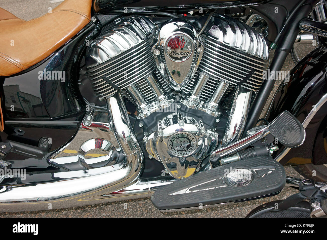 Moderne Indische Motorrad Motor Stockfoto