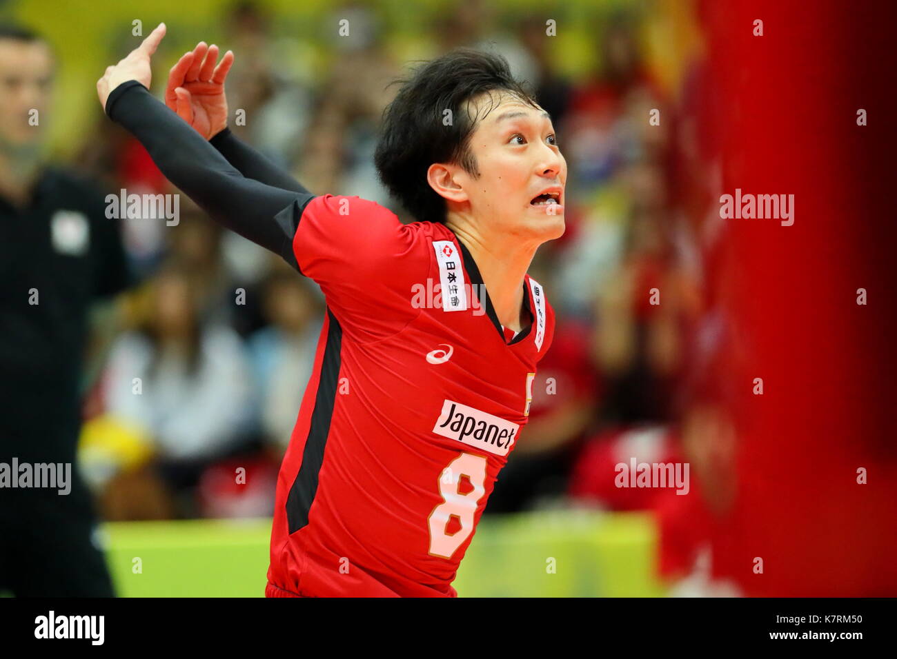 Masahiro Yanagida (JPN), 16. SEPTEMBER 2017 - Volleyball: FIVB World Grand Champions Cup 2017 Männer Match zwischen Japan 1-3 Iran im Osaka Municipal Central-Gymnasium in Osaka, Japan. (Foto von Naoki Nishimura/LBA SPORT) Stockfoto