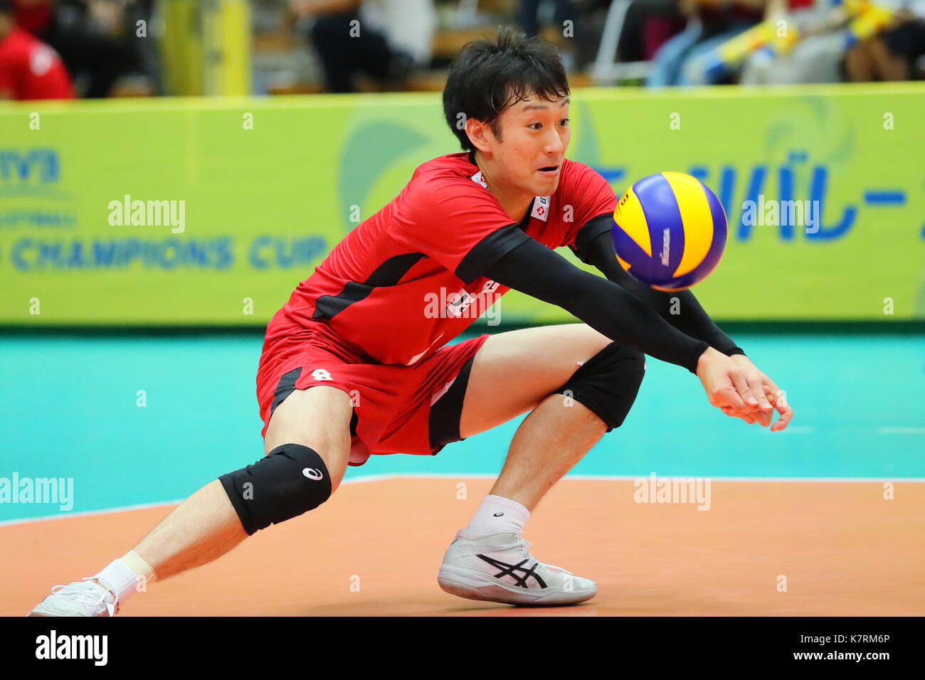 Masahiro Yanagida (JPN), 16. SEPTEMBER 2017 - Volleyball: FIVB World Grand Champions Cup 2017 Männer Match zwischen Japan 1-3 Iran im Osaka Municipal Central-Gymnasium in Osaka, Japan. (Foto von Naoki Nishimura/LBA SPORT) Stockfoto