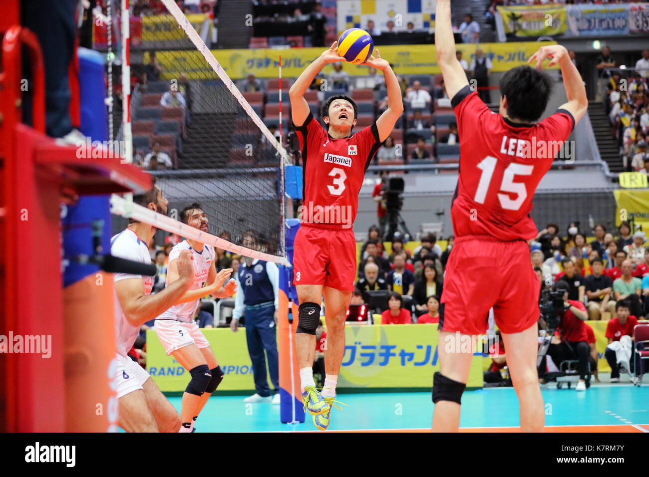 Naonobu Fujii (JPN), 16. SEPTEMBER 2017 - Volleyball: FIVB World Grand Champions Cup 2017 Männer Match zwischen Japan 1-3 Iran im Osaka Municipal Central-Gymnasium in Osaka, Japan. (Foto von Naoki Nishimura/LBA SPORT) Stockfoto