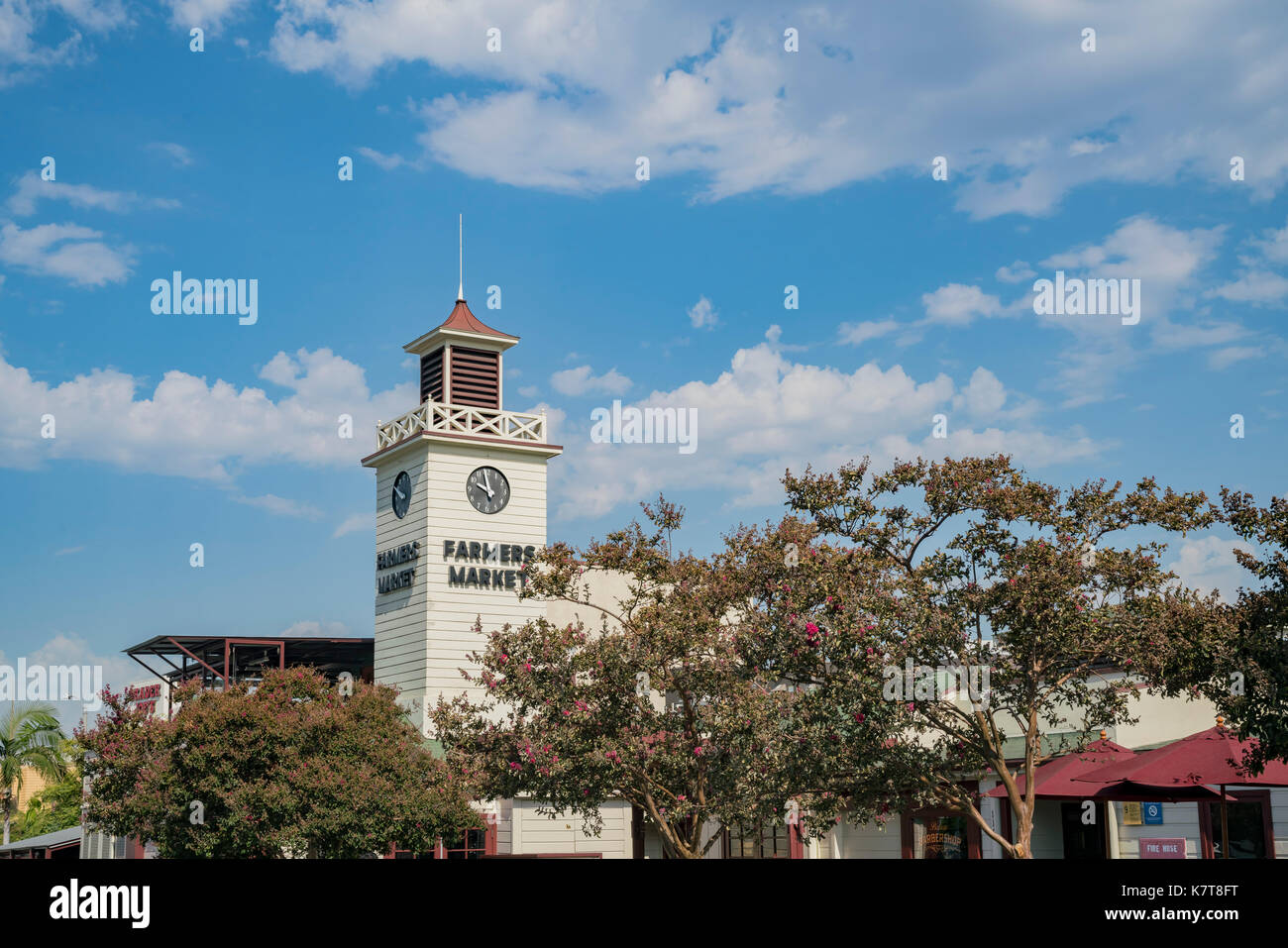 Los Angeles, AUG 31: Clock Tower Der ursprünglichen Bauernmarkt am 31.August 2017 in Los Angeles, Kalifornien, USA Stockfoto