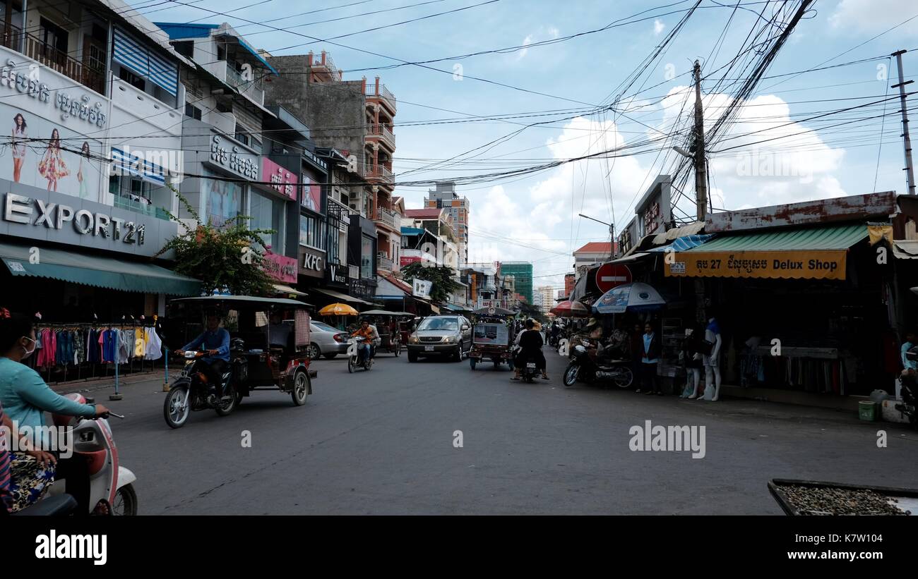 Außerhalb der Russischen Markt Toul Tom Poung Phnom Penh Kambodscha Südostasien Stockfoto