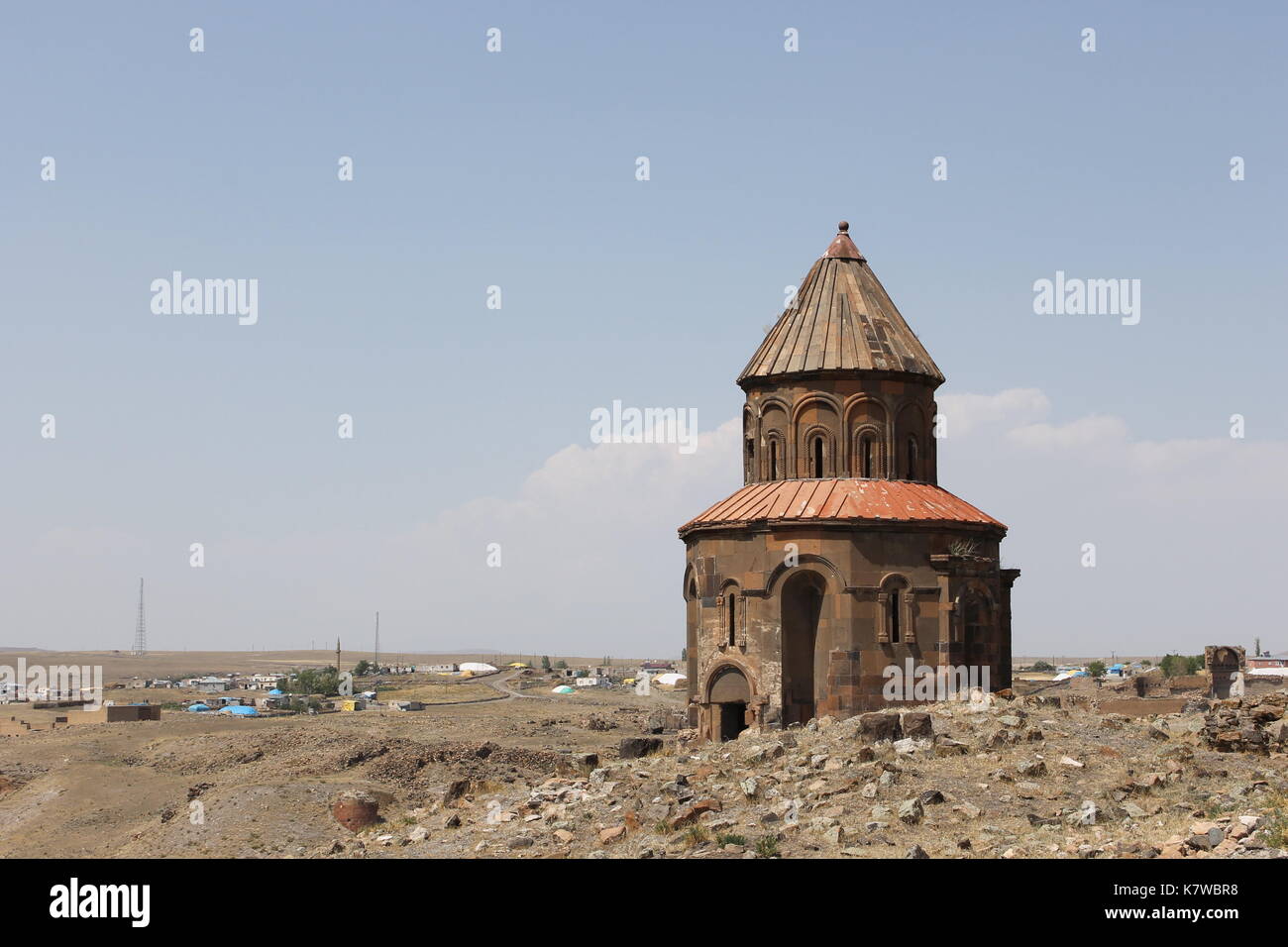 Die letzten Ruinen der ehemaligen Hauptstadt von Armenien - Ani Stockfoto