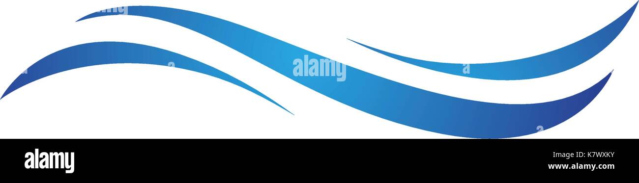 Wasser Welle Logo Template Vector Illustration Design Stock Vektor