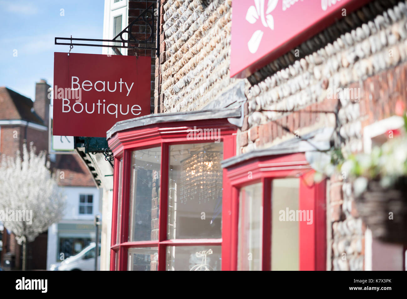 Beauty Boutique. Storrington, West Sussex, England, Vereinigtes Königreich Stockfoto