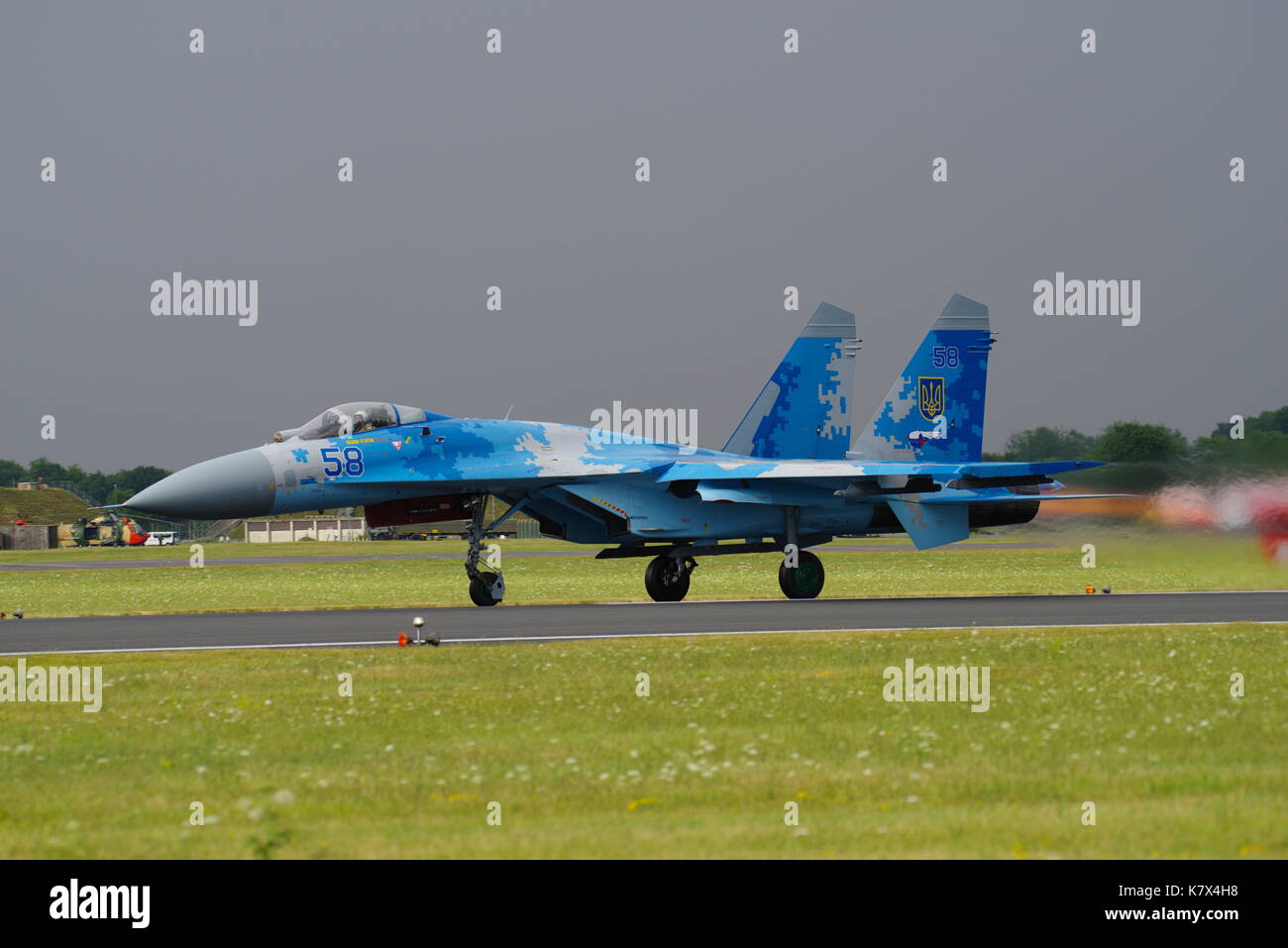 Sukhoi Sukhoi SU27, RIAT 2017, RAF Fairford, Gloucestershire, England, Vereinigtes Königreich. Stockfoto