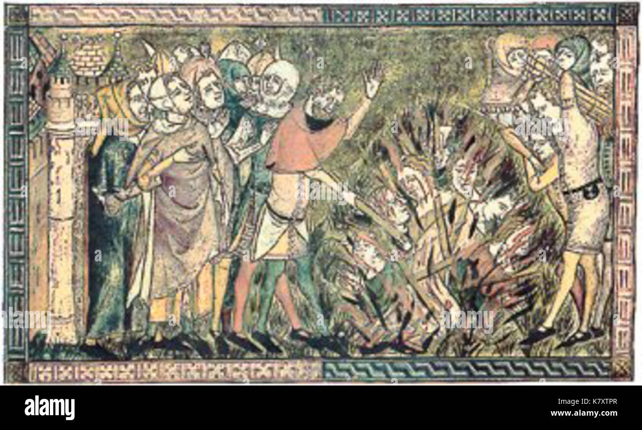 Juden verbrannt zu Tode in Straßburg Februar 14. 1349 während der schwarze Tod Stockfoto