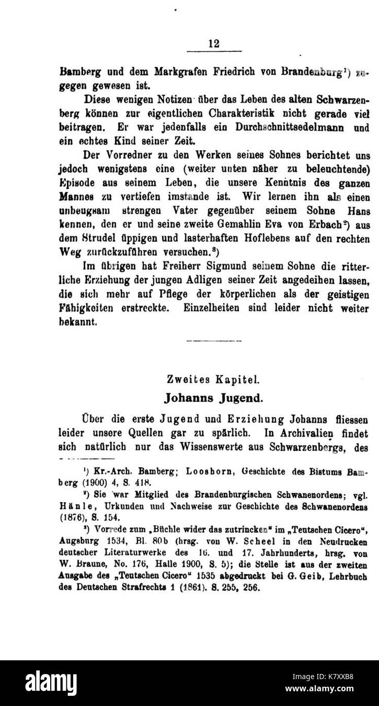 Johann Freiherr zu Schwarzenberg (Scheel) 012 Stockfoto