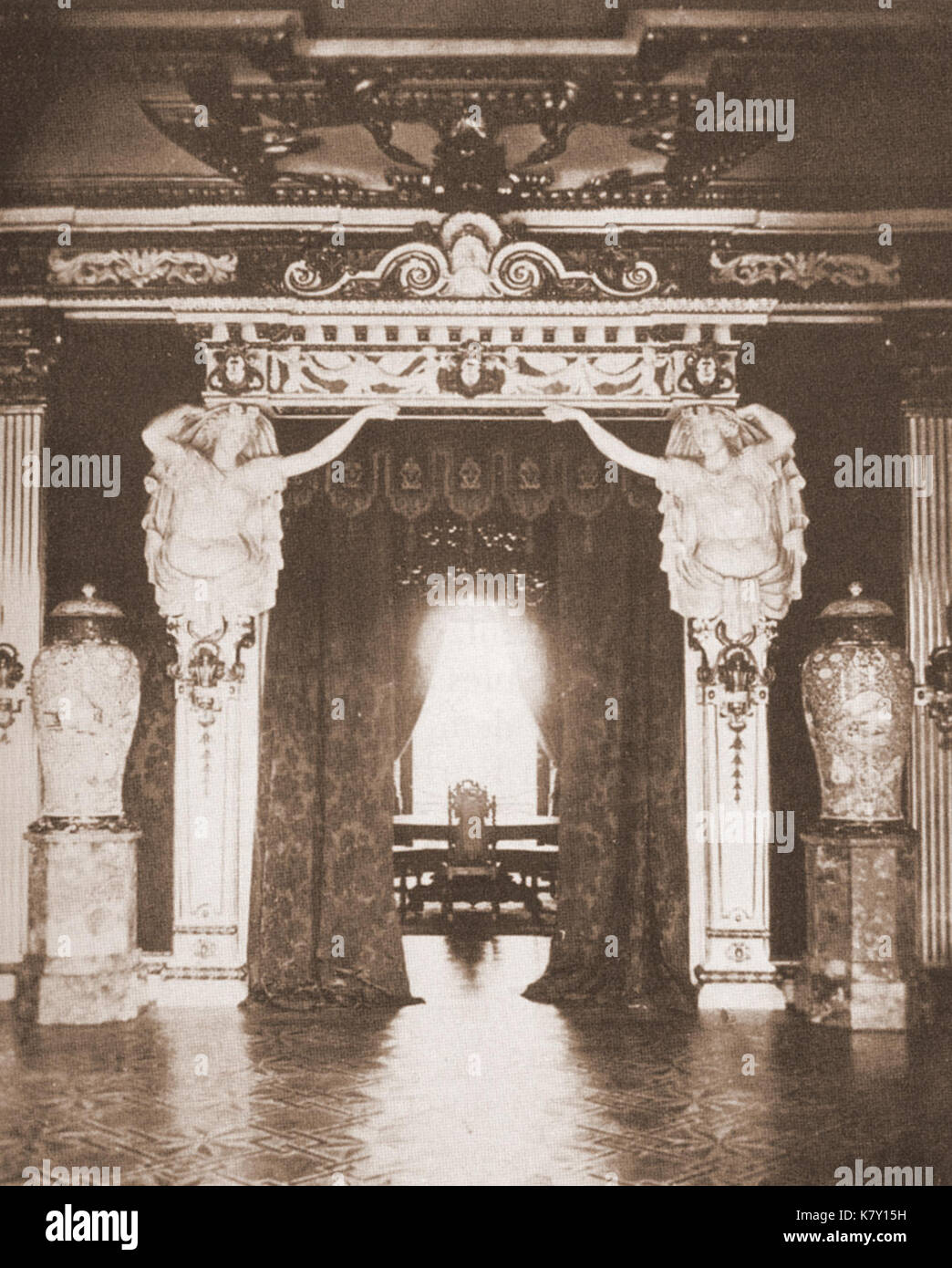 Jagdschloss Saal Stockfoto